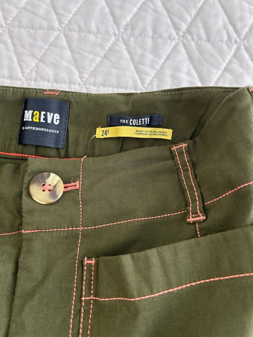 Maeve by Anthropologie Colette Contrast Stitch Edition Pants - Picture 3 of 5